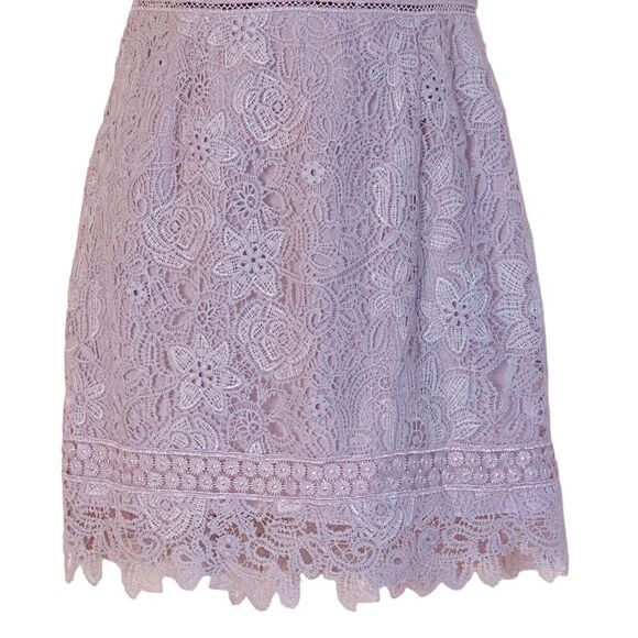 Saylor Adwoa Lilac Lace Overlay Flutter Sleeve Mini Dress Sz S - Picture 8 of 16